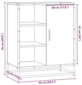 SIDEBOARD ΚΑΠΝΙΣΤΗ ΔΡΥΣ 62X35X76 CM ΚΑΤΑΣΚΕΥΑΣΜΕΝΟ ΞΥΛΟ 848996