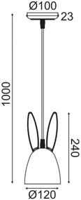 Κρεμαστό φωτιστικό οροφής Bunny Μονόφωτο