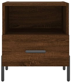 vidaXL Κομοδίνα 2 τεμ. Καφέ Δρυς 40 x 35 x 47,5 εκ. από Επεξεργ. Ξύλο