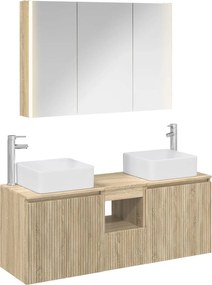 vidaXL Σετ Ντουλαπιών Μπάνιου 4 pcs Sonoma Δρυς Επεξεργασμένο Ξύλο