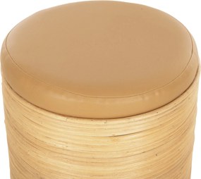 ΣΚΑΜΠΟ MITCH HM9886 ΦΥΣΙΚΟ RATTAN-ΚΑΘΙΣΜΑ ΑΠΟ PU ΜΠΕΖ Φ37x47Υεκ.
