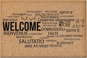 Stewehome Διακοσμητικό χαλί εισόδου με αντιολισθητική βάση Λευκό 40x60x10 cm