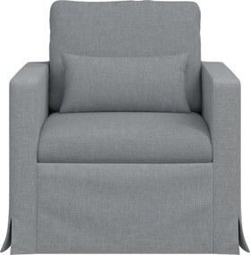 vidaXL Καναπές Ανοιχτό γκρι 78 x 78 x 80 εκ. ύφασμα