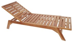 Ξαπλώστρα Melop teak ξύλο σε φυσική απόχρωση 200x70x35εκ