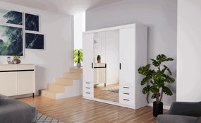 Ντουλάπα Ester 4D6S τετράφυλλη-Leuko