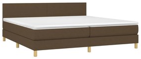 ΚΡΕΒΑΤΙ BOXSPRING ΜΕ ΣΤΡΩΜΑ ΣΚΟΥΡΟ ΚΑΦΕ 200X200 ΕΚ. ΥΦΑΣΜΑΤΙΝΟ 3140484