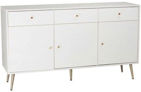 Μπουφές Zizel 05-0758 150x40x80cm White-Gold Μοριοσανίδα,Mdf