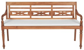 vidaXL Παγκάκι Batavia 150 εκ. από Ξύλο Teak με Μαξιλάρια