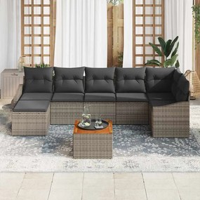 vidaXL Σετ Καναπέ Κήπου 8 pcs Γκρι