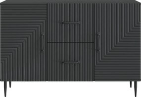 vidaXL Πλαϊνό γραφείο Μαύρο 89 x 34,5 x 60 εκ. Επεξεργασμένο Ξύλο