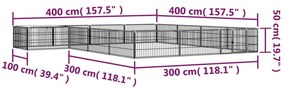 ΠΑΡΚΟΚΡΕΒΑΤΟ ΣΚΥΛΟΥ 16 ΠΑΝΕΛ ΜΑΥΡΟ 100X50ΕΚ ΑΤΣΑΛΙ ΒΑΦΗ ΠΟΥΔΡΑΣ 3115978