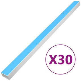 vidaXL Κανάλι Καλωδίων Αυτοκόλλητο 60 x 60 χιλ. 30 μ. από PVC