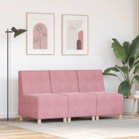 vidaXL Καναπέδες 3 pcs Ροζ 55 x 74 x 82 εκ. Βελούδο