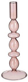Κηροπήγιο Γυάλινο 02.1121709 9x27cm Pink Glass