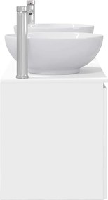 vidaXL Σετ Ντουλαπιών Μπάνιου 3 τμχ. Λευκό 129 x 44,5 x 80 cm