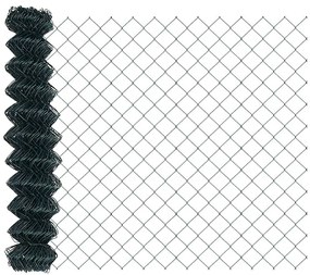 vidaXL Σετ Στύλων Φράχτη Πράσινο 1.4 x 10 m Επικαλυμμένος Χάλυβας
