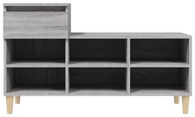 vidaXL Παπουτσοθήκη Γκρι Sonoma 102x36x60 εκ. από Επεξεργασμένο Ξύλο