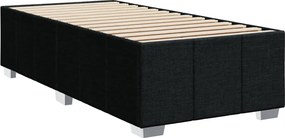 vidaXL Κρεβάτι Boxspring με Στρώμα Μαύρο 90x190 εκ.Υφασμάτινο