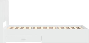 vidaXL Καλάθι με αποθήκη και κεφαλάρι Λευκό 90 x 190 cm