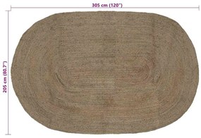 vidaXL Χαλιά χώρου Γκρι 205 x 305 εκ Γιούτα