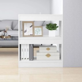 vidaXL Βιβλιοθήκη/Διαχωριστικό Χώρου Λευκό 60x30x72 εκ. Επεξ. Ξύλο