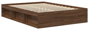 vidaXL Πλαίσιο Κρεβατιού Καφέ Δρυς 150 x 200 εκ. King Size