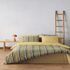 Παπλωματοθήκη Colorato 11 (Σετ 3τμχ) Mustard-Multi Kentia Υπέρδιπλo 225x245cm 100% Βαμβάκι