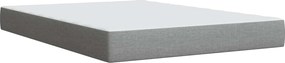vidaXL Κρεβάτι box spring με στρώμα Ανοιχτό γκρι 140 x 200 cm Ύφασμα