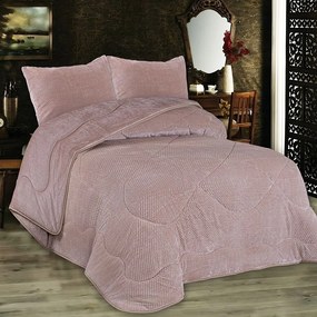 Κουβερτοπάπλωμα 1950 Popcorn Fleece Salmon Rose DimCol Μονό 160x220cm Πολυέστερ