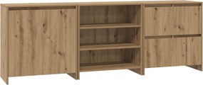 vidaXL Πλαϊνό γραφείο 3 pcs Artisan Oak 70 x 41 x 75 εκ.