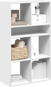 vidaXL Βιβλιοθήκη με 5 Ράφια Λευκή 66x31x112 εκ. Επεξεργασμένο Ξύλο