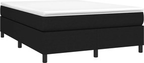 vidaXL Κρεβάτι Boxspring με Στρώμα Μαύρο 140x200 εκ. Υφασμάτινο