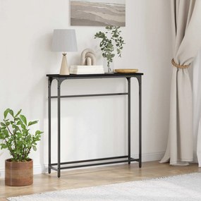 vidaXL Τραπέζι κονσόλας Μαύρη Οξυά 75 x 19,5 x 75 εκ.