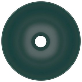 Νιπτήρας Μπάνιου Στρογγυλός Σκούρο Πράσινο Κεραμικός - Πράσινο
