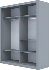 Ντουλάπα Reflex Γκρι 180x60x215cm