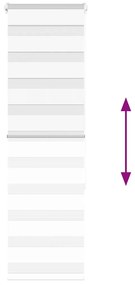 vidaXL Ζέβρα τυφλή Λευκό Πλάτος υφάσματος 40,9 εκ. Πολυεστέρας