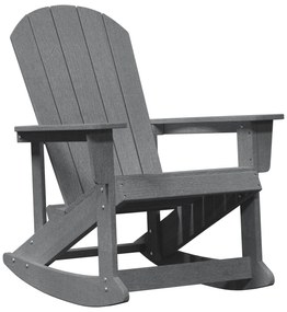 vidaXL Καρέκλα Σαλονάκι Adirondack Ανοιχτό Γκρι (73.5x92x90 εκ) από HDPE.