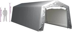 vidaXL Τέντα Αποθήκευσης Γκρι 300 x 900 εκ. Ατσάλινη