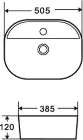 Karag LT 2202 - Επιτραπέζιος νιπτήρας 50x38