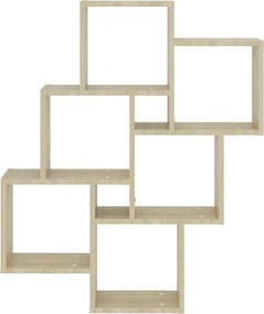 vidaXL Ράφι Κύβος Τοίχου Sonoma Δρυς 78 x 15 x 93 εκ. από Επεξ. Ξύλο