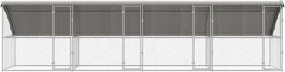 vidaXL Κλουβί Σκύλου 4 pcs Ασημί 8 x 2 x 2 m Γαλβανισμένος χάλυβας