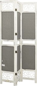 vidaXL Διαχωριστικό Δωματίου με 3 Πάνελ Γκρι 105 x 165 εκ. Υφασμάτινο