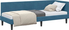 vidaXL Κρεβάτι Γωνίας Μπλε 80 x 200 cm Βελούδο