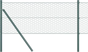 vidaXL Φράχτης Εξαγώνου 0,8 x 50 μ PVC Πράσινο