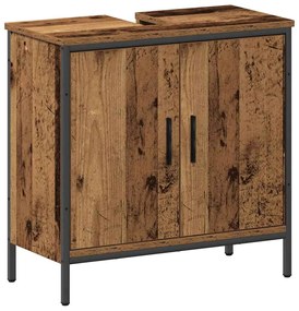 vidaXL Σετ Επίπλων Μπάνιου με ράφι με πόρτα 2 pcs Καφέ 60 x 30 x 60 cm