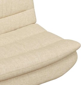 vidaXL Περιστρεφόμενη καρέκλα Κρεμ 63 x 75 x 76 εκ ύφασμα