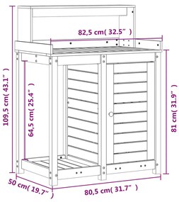 ΤΡΑΠΕΖΙ ΚΗΠΟΥΡΙΚΗΣ ΜΕ ΡΑΦΙΑ 82,5X50X109,5 ΕΚ ΜΑΣΙΦ ΨΕΥΔΟΤΣΟΥΓΚΑ 832425