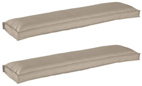 vidaXL Σετ Μαξιλαριών Πάγου 2 pcs Taupe 150 x 40 x 8 εκ. Ύφασμα Oxford