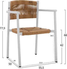 ΠΟΛΥΘΡΟΝΑ ΑΛΟΥΜΙΝΙΟΥ ΛΕΥΚΗ ΜΕ ΣΧΟΙΝΙ PE ΜΠΕΖ  HM5786.01 55,5x50x77,5 εκ.