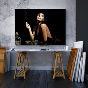 Πίνακας σε καμβά με γυναίκα KNV472 80cm x 80cm